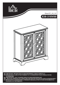 HOMCOM 838-318V00GY Farmhouse Storage Cabinet Mode d'emploi