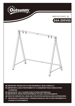Outsunny 84A-295V00BK Metal Porch Swing Stand Mode d'emploi