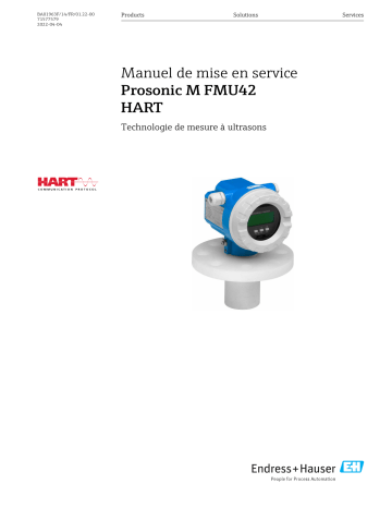 Endres+Hauser Prosonic M FMU42 HART Mode d'emploi | Fixfr