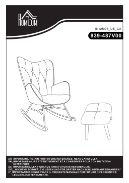 HOMCOM 839-487V00MX Glider Rocker Mode d'emploi