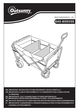 Outsunny 845-850V00BK Collapsible Folding Wagon Mode d'emploi