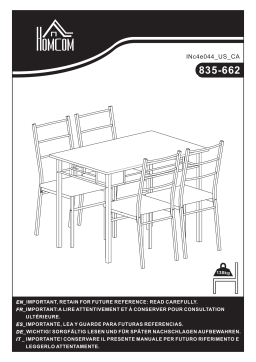 HOMCOM 835-662LG Kitchen Table and Chairs Mode d'emploi