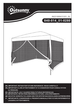 Outsunny 01-0280 10' x 10' Pop Up Canopy Tent Mode d'emploi