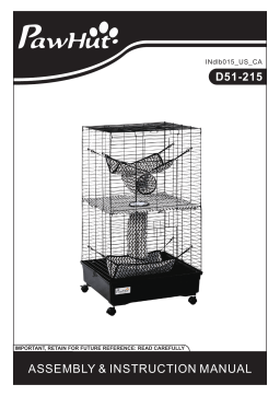 PawHut D51-215 Small Animal Cage Habitat Mode d'emploi