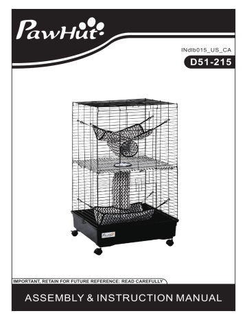 PawHut D51-215 Small Animal Cage Habitat Mode d'emploi | Fixfr