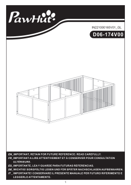 PawHut D06-174V00WT Wooden Whelping Box Mode d'emploi