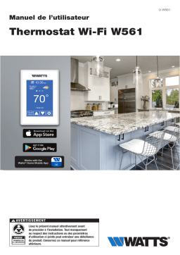 Watts W561 WiFi Thermostat Manuel utilisateur