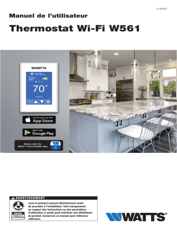 Watts W561 WiFi Thermostat Manuel utilisateur | Fixfr