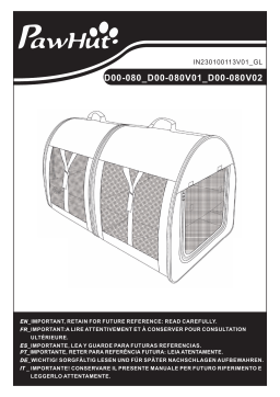 PawHut D00-080V01BU 39" Portable Soft-Sided Pet Cat Carrier Mode d'emploi