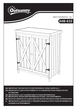 Outsunny 84B-632ND Garden Storage Cabinet Mode d'emploi
