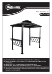 Outsunny 84C-139 Outside Porch BBQ Cooking Pergola Canopy Mode d'emploi