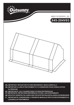 Outsunny 845-204V03WT Portable Mini Greenhouse Mode d'emploi