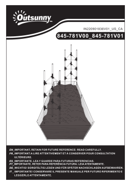 Outsunny 845-781V01BK 4' x 3' x 2' Raised Garden Bed Mode d'emploi