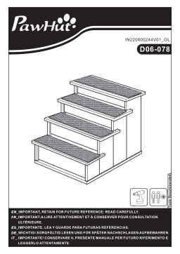 PawHut D06-078ND 4-Step Wooden Pet Stairs Mode d'emploi