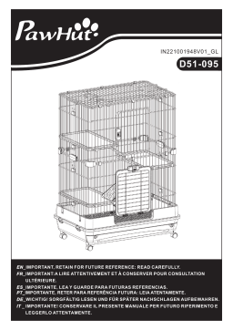 PawHut D51-095 32"L 4-Level Small Animal Cage Rabbit Hutch Mode d'emploi