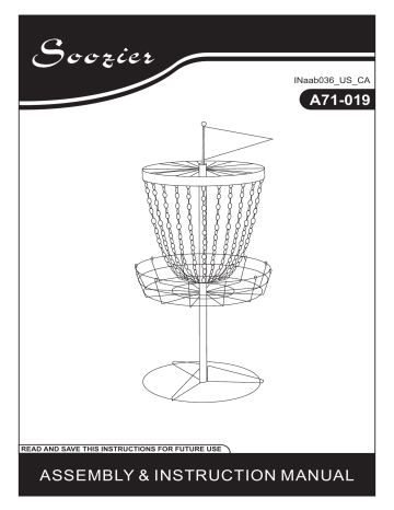 Soozier A71-019BU Disc Golf Target Mode d'emploi | Fixfr