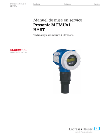 Endres+Hauser Prosonic M FMU41 HART Mode d'emploi | Fixfr