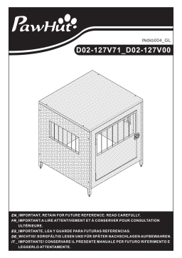 PawHut D02-127V00GY Rattan Dog Crate Mode d'emploi