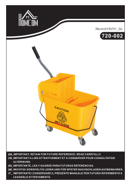 HOMCOM 720-002 5 Gallon Janitor Mop Bucket Mode d'emploi