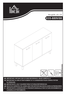 HOMCOM 835-689V00DW Kitchen Sideboard Mode d'emploi