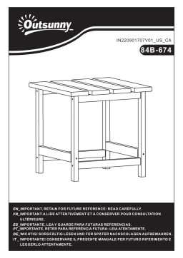 Outsunny 84B-674BN Patio Side Table Mode d'emploi