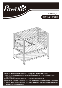 PawHut D51-218V00BK 2-Tier Small Animal Cage Mode d'emploi