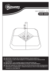 Outsunny 84D-089 Umbrella Stand Fitting 2&quot; Poles and Steel Base Mode d'emploi