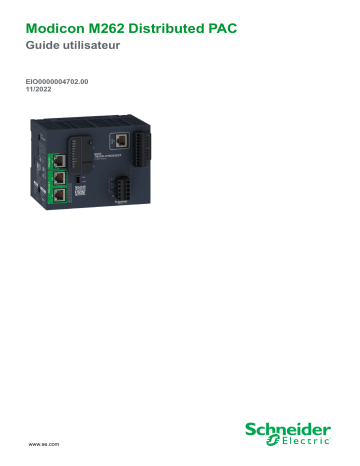 Schneider Electric Modicon M262 Distributed PAC Mode d'emploi | Fixfr