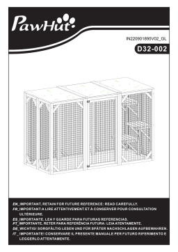 PawHut D32-002OG Cat Cage Wooden Pet Enclosure Mode d'emploi