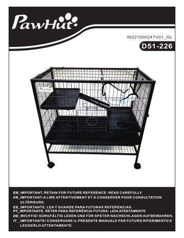 PawHut D51-226 3-Story Small Animal Cage Mode d'emploi | Fixfr