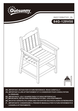 Outsunny 84G-129V00GY Plastic Patio Chairs Mode d'emploi