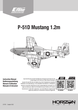 E-flite EFL08975 P-51D Mustang 1.2m PNP “Cripes A’Mighty 3rd” Manuel utilisateur