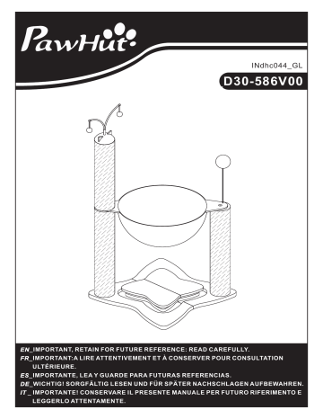 PawHut D30-586V00BG Cat Tree Mode d'emploi | Fixfr