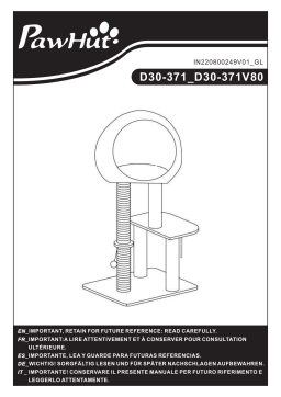 PawHut D30-371V80 Cat Tower Activity Center Mode d'emploi