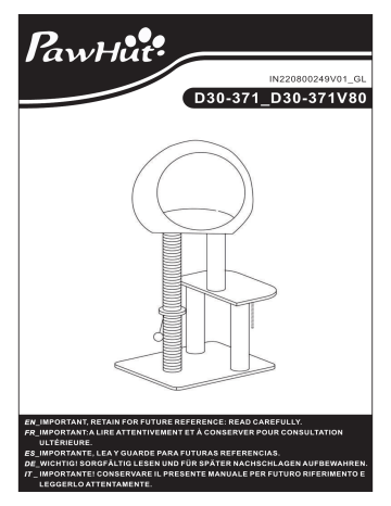 PawHut D30-371V80 Cat Tower Activity Center Mode d'emploi | Fixfr