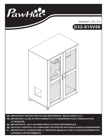 PawHut D32-015V00AK Cat House Mode d'emploi | Fixfr