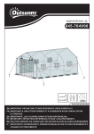 Outsunny 845-764V00GN 11.5' x 10' x 6.5' Walk-in Tunnel Greenhouse Mode d'emploi