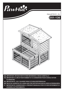 PawHut D51-136 Deluxe Wooden 2 Story Rabbit Hutch Mode d'emploi