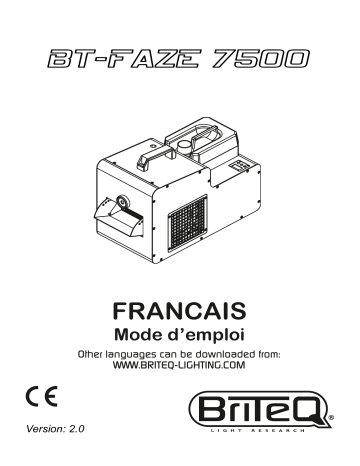 Briteq BT-FAZE 7500 Manuel du propriétaire | Fixfr
