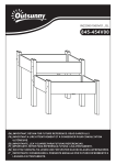 Outsunny 845-454V00GY 34&quot;x34&quot;x28&quot; Raised Garden Bed 2-Tier Wooden Planter Box Mode d'emploi