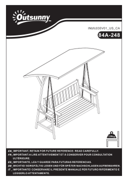 Outsunny 84A-248CW 2 Seater Porch Swing Mode d'emploi