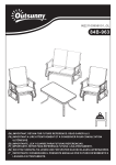 Outsunny 84B-963 4 Pieces Patio Furniture Set Mode d'emploi