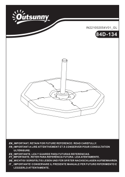 Outsunny 84D-134 4 Pcs Patio Umbrella Base Stand Fillable Weights Mode d'emploi