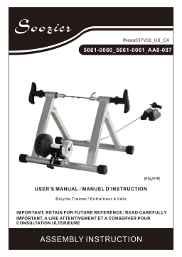 Soozier 5661-0060 Magnetic Indoor Speed Bike Kinetic Trainer Mode d'emploi