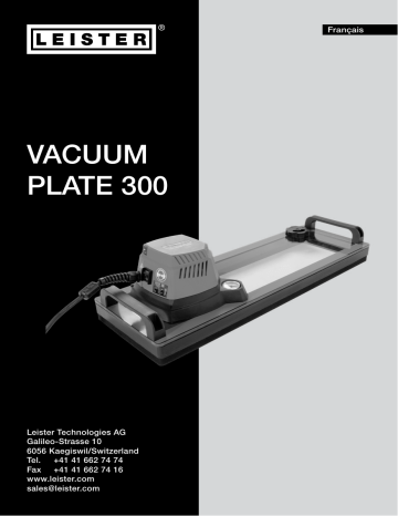 Leister Vacuum plate 300 Mode d'emploi | Fixfr