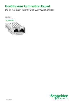 Schneider Electric Prise en main de l’ATV dPAC VW3A3530D Mode d'emploi