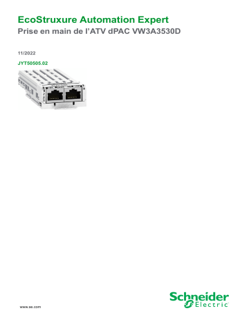 Schneider Electric Prise en main de l’ATV dPAC VW3A3530D Mode d'emploi | Fixfr