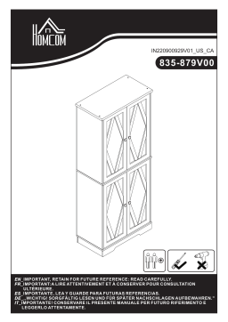 HOMCOM 835-879V00WT 71" Freestanding Kitchen Pantry Mode d'emploi