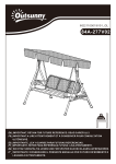 Outsunny 84A-277V02KK 3-Seat Patio Swing Chair Mode d'emploi