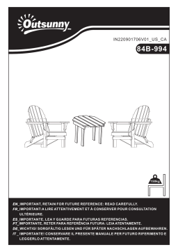 Outsunny 84B-994CG 3 Piece Patio Furniture Set Mode d'emploi